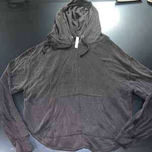 Free People Movement Hoodie Top Women's Size XS Thin Open Back Long Sleeve